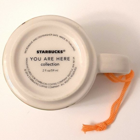 New Starbucks Texas Coffee Mini Mug Ornament 2 Oz 2016 Oil Rig Steer Cactus - Picture 7 of 8